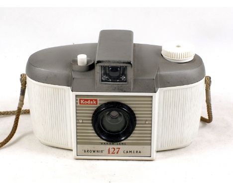 Rare "Albino" Kodak Brownie 127. Produced in relatively low numbers circa 1959/60 but soon withdrawn as the white body showed