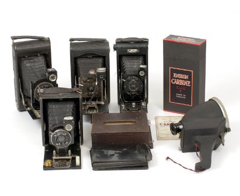A Collection of Vintage Cameras. To include Ensign, Kodak &amp; a Butchers Cameo Plate Camera. Also an Ensign Carbine No.10 i