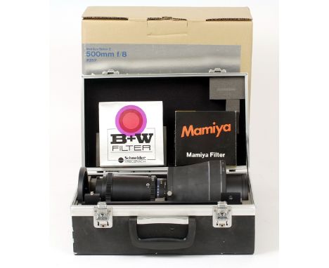 Rare Mamiya RZ67 500mm f8 Extreme Telephoto Lens #10502. (condition 3F). In carry case (covering slightly rough) with correct