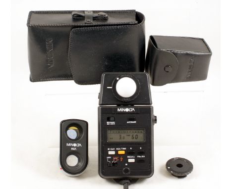 Minolta Auto Meter IIIF Flash &amp; Ambient Meter with Spot Attachment. (condition 5E). Also a reflected light attachment. In