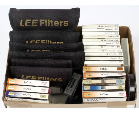 Good Selection of Lee Filters, Plus Hoya 77mm, Cokin etc. To include Lee bellows lens hood, with filter holder &amp; 77mm &am