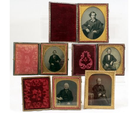 Group of Ambrotype Portraits of Gentlemen, Some with Hand-Colouring.[G]