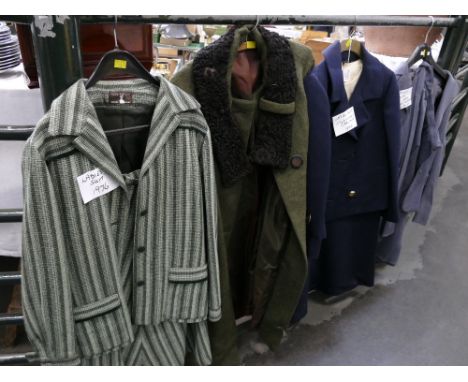 Four vintage ladies jackets, green tweed from The House of Frasier and blue ladies suit from Studholmes of Carlisle, etc 