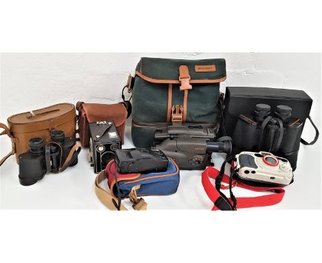 PAIR OF PRINZ FIELD GLASSES10x50 magnification, cased, pair of Barr & Stroud field glasses, cased, Kodak Six-20 Brownie D, ca