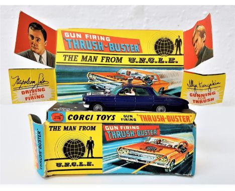VINTAGE BOXED CORGI 497 THE MAN FROM UNCLEThrush Buster Oldsmobile Super 88, with box and card liner 