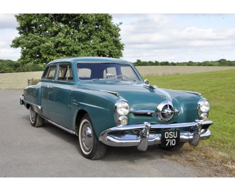 A 1950 STUDEBAKER LAND CRUISER SALOON, Reg No. OSU 71O, Four Door Saloon, Colour: Blue. Interior Black/Grey Cloth, Chassis No