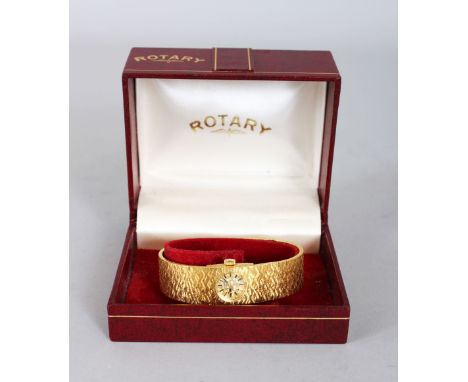 A LADIES' GILT ROTARY WRISTWATCH, boxed.