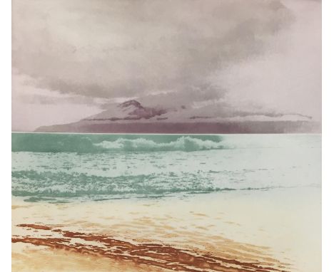 Donald Wilkinson (b.1937) Sound of Rhum/Storm approaching, Artist's Proof, 40cm x 47cm; Flowers against an open window/Eigg V