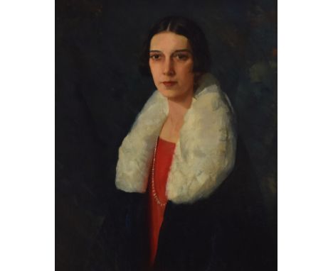 Henry R Rittenberg (1879-1969), portrait of an elegant lady, signed, oil on canvas, 74 x 61cm 