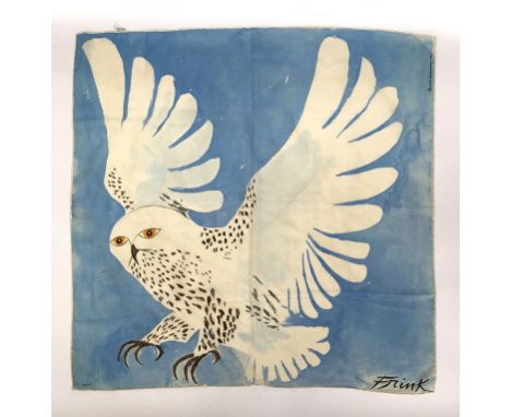 Dame Elisabeth Frink CH DBE RA (1930-1993), 'Snowy Owl', screen print on silk, numbered 48/225, printed by Christie's Contemp