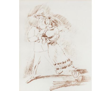 Albert Houthuesen (1903-1979), 'Celebration', lithograph, numbered 1/100, 39 x 32cm 