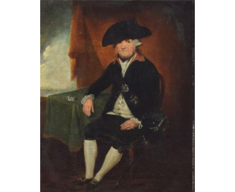 Johann Heinrich Christian Franke (1738-1792), portrait of Frederick the Great, King of Prussia seated in an interior, oil on 