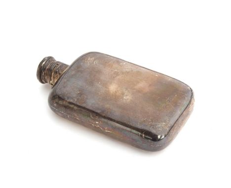 A Victorian silver hip flask by Richards &amp; Brown, London 1878, 15cm high, 9oz 