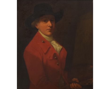John Raphael Smith (1752-1812), self portrait, dated 6th July 1775, inscribed on the reverse 'Self Portrait of Artist, I R Sm