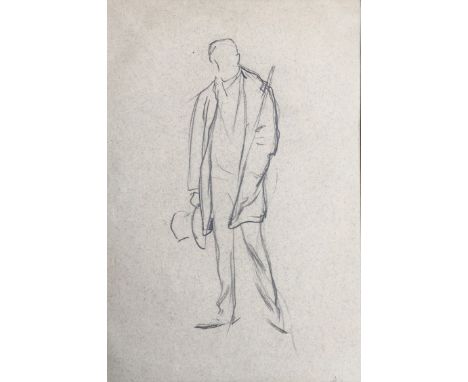 Jean-Louis Forain (1852-1931), sketch of a gentleman, pencil on paper, signed lower right, 23.5 x 15.5cm 