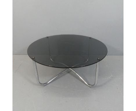 David Mellor OBE - A rare mid-century 700 Range coffee table by Abacus Municipal Ltd, 1973, the tubular steel frame with smok