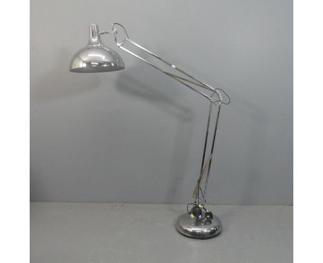 A mid-century Anglepoise style floor lamp. Height as photographed 151cm.
