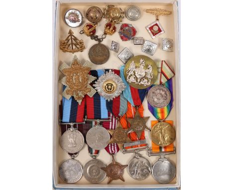 WWI victory medal to M2-156134 PTE E A CROWSON ASC (Army Service Corps), two WWII 1939-1945 stars, East German distinguished 