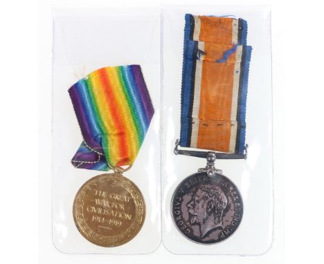 WWI pair to 26243 PTE A JACKSON WILTS R (Wiltshire Regiment).