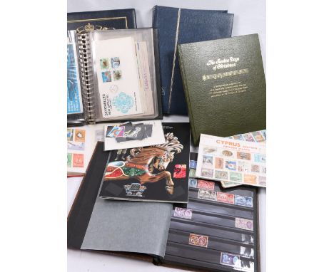 WORLD stamp collection in multiple albums and stock books, FDCs and PHQ cards, many Commonwealth, most used, some mint, USA 1