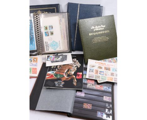 WORLD stamp collection in multiple albums and stock books, FDCs and PHQ cards, many Commonwealth, most used, some mint, USA 1