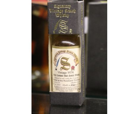 ROSEBANK 1974 17 year old Lowland single malt Scotch Whisky distilled on 30th November 1974 and bottled March 1992 from cask 