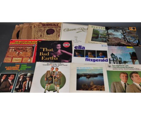 Approximately one hundred vinyl records, mostly 1980s LPs, but also including easy listening, classical, latin, etc., togethe