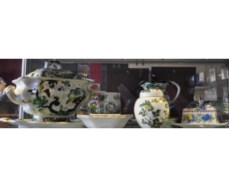 A quantity of Mason's Ironstone 'Chartreuse' tableware, comprising lidded soup tureen with ladle and platter, jug, circular s