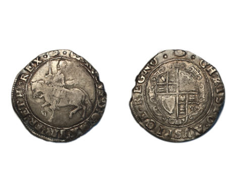 Charles I (1625-1649), Halfcrown, Tower mint, group III, type 3a1, horseman left with scarf flying from king's waist, rev. ov