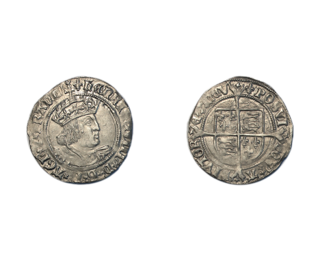 Henry VIII (1509-1547), Groat, second coinage, Laker bust D, rev. shield on long cross fourchée, mm. lis, 2.71g, (N.1797, S.2