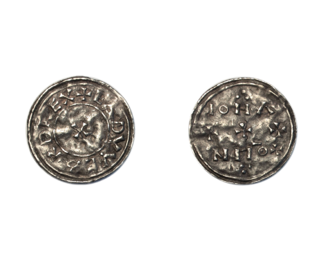 Edward the Elder (899-924), Penny, two line type, Exeter?, moneyer Johan, small cross, +EADVVEARD REX, rev. moneyer's name in