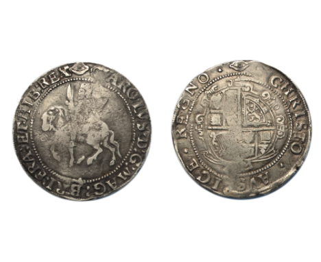 Charles I (1625-1649), Halfcrown, Tower mint under Parliament (1642-49), group III, type 3a3, horseman left with cloak flying