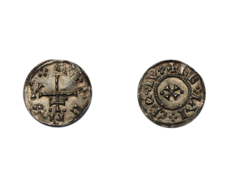 Cnut of Northumbria (895-920), Penny, Danish Northumbria, York mint, inverted patriarchal cross with four pellets around, CNV