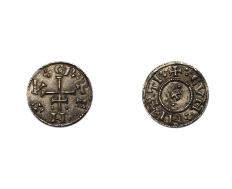 Cnut of Northumbria (895-920), Penny, Danish Northumbria, York Mint, inverted patriarchal cross with four pellets around, CNV
