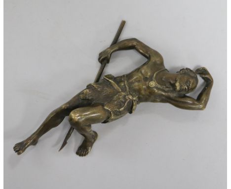 Attributed to Franz Bergman, a cold bronze figure of a man