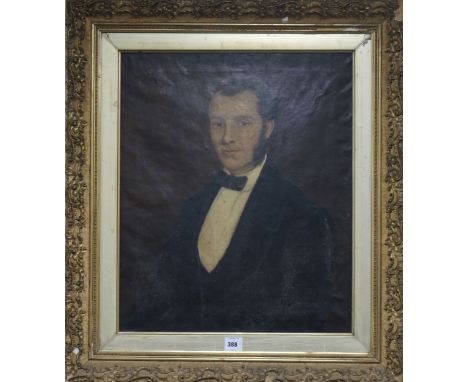English school c.1900, oil on canvas, portrait of a gentleman, 64 x 53cm