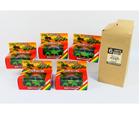 Britains - A tade box of Britains #9128 'Alien Flight Craft'. The box contains only five items and not 6. Each model appears 