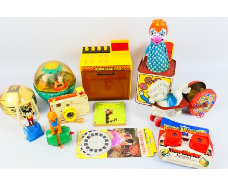 Politoys - Fisher Price - Burbank Toys - View Master - A collection of vintage toys including a View Master with a The Dark C