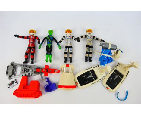 Rosebud - Mattel - Man In Space - A collection of figures and items from Mattel's Man In Space series including Major Matt Ma