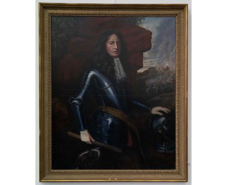 AFTER SIR PETER LELY -PORTRAIT OF KING WILLIAM III, OIL ON CANVAS, 123 X 100CM  A20th c furnishing copy in good ready to hang