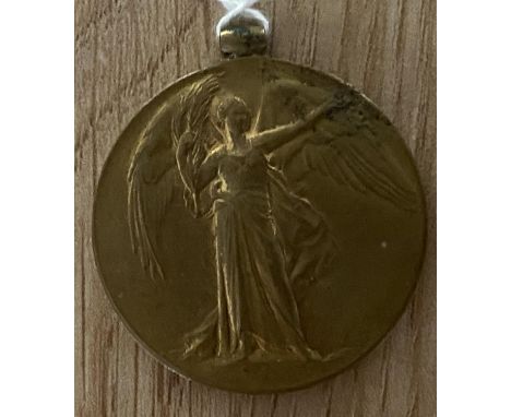 WWI VICTORY MEDAL 1649 GNR P H J HUSBANDS RA  Lacks ring
