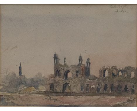 BRITISH SCHOOL, 1852 LOL BAGH DACCA (LOLBAGH FORT DACCA), INSCRIBED UPPER RIGHT, WATERCOLOUR, 22 X 29.5CMProvenance: The Carl