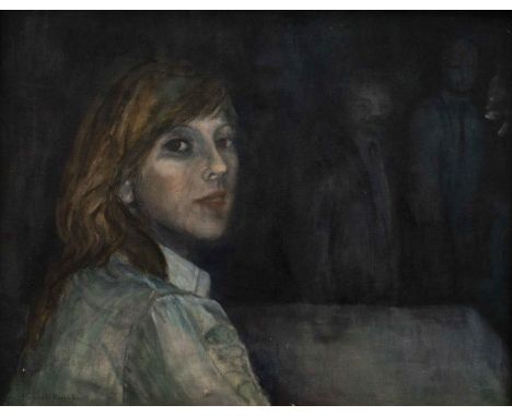 MARGARET KEIGHLEY - PORTRAIT OF A YOUNG LADY, SIGNED, OIL ON BOARD, 54.5 X 69.5CM  Good condition