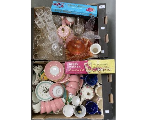 MISCELLANEOUS DECORATIVE CERAMICS,&nbsp; INCLUDING COLCLOUGH TEA SERVICE, AN ALFRED MEAKIN HEDGEROW PATTERN PART SERVICE, A R