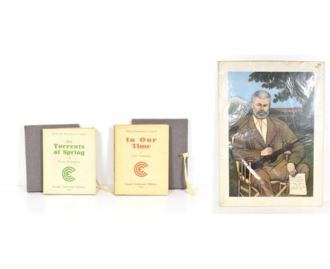 Hemingway (Ernest) The Torrents of Spring, Paris: Crosby Continental Editions, 1932, original printed paper wraps; idem, In O