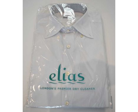 MARIANO RUBINACCI; a white cotton long sleeve button down shirt, size approx 15.5".Condition Report: Dry cleaned.