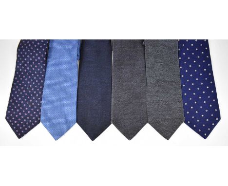 BULGARI; six assorted 100% silk ties.