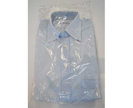 MARIANO RUBINACCI; a blue cotton long sleeve button down shirt, size approx 15.5".Condition Report: Dry cleaned.