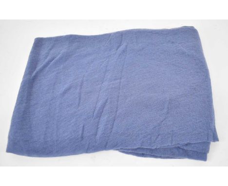 BOTTO GUISEPPE; a large blue 100% cashmere scarf.