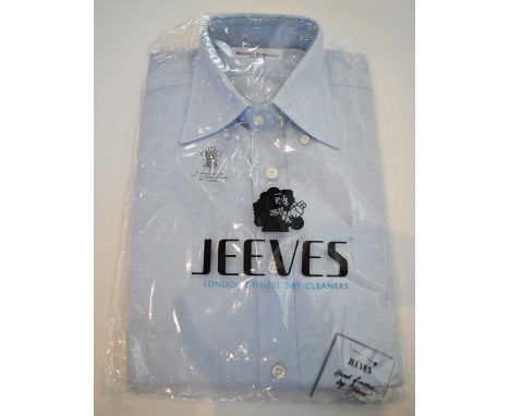 MARIANO RUBINACCI; a blue cotton long sleeve button down shirt, size approx 15.5".Condition Report: Dry cleaned.